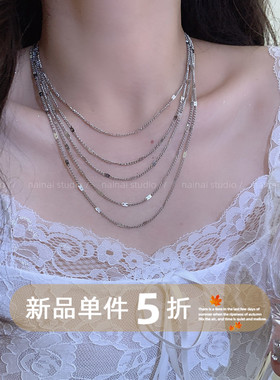 绝美！满天星多层星河项链小众设计高级感bling锁骨链颈链2026女A