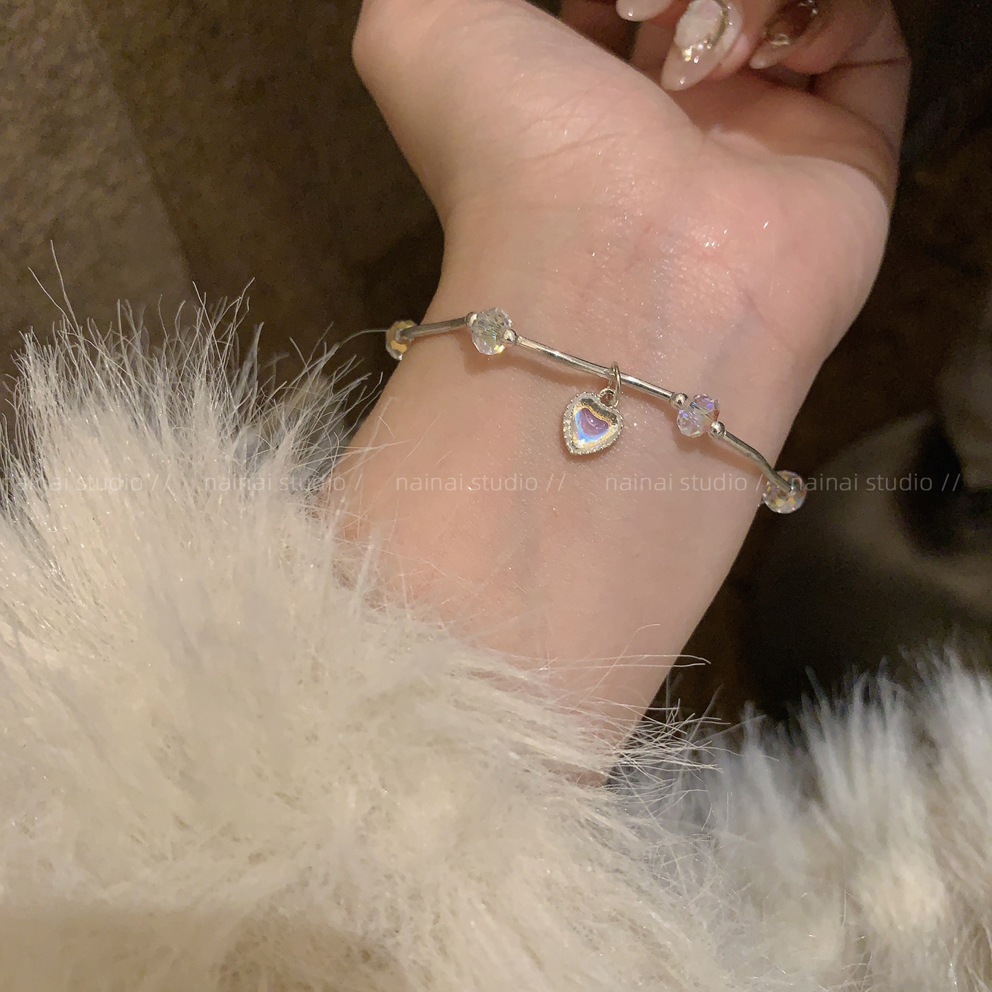 爱心手链~超仙高级感轻奢小众设计手饰手镯2026新款气质百搭配饰