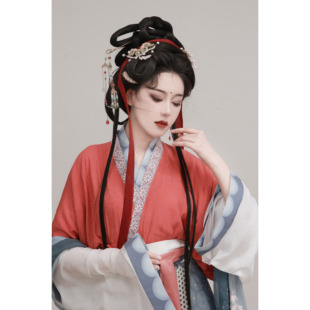 宴山亭原创汉服 藕香玉 宋制神仙图仕女图复原仿画款传统服饰现货