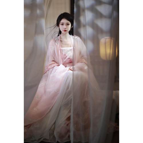 仙气汉服宴山亭套装大袖