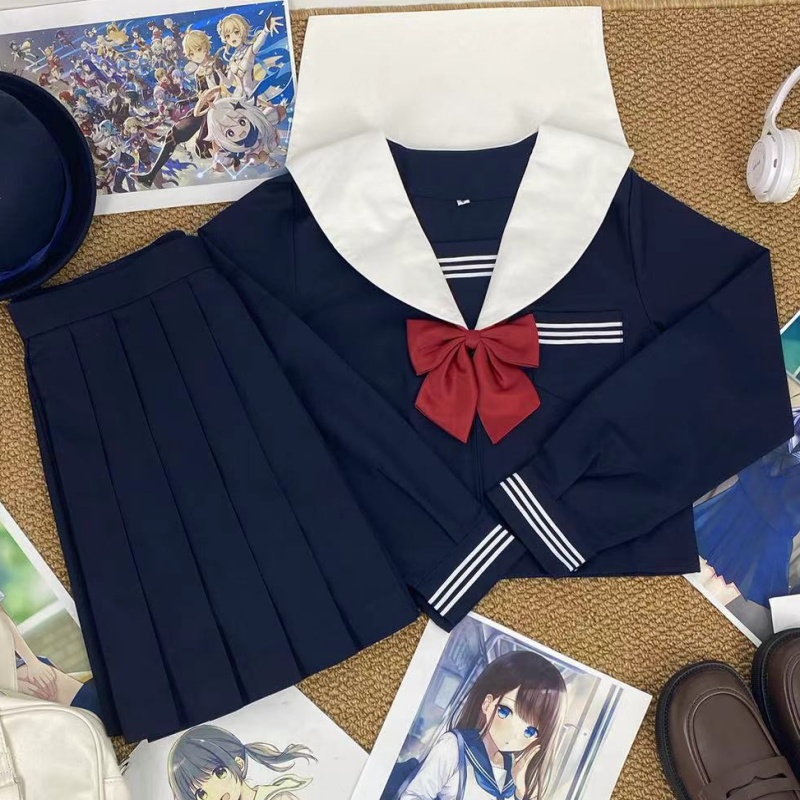 大婶家白领绀三本杨超越同款甜妹水手服日系原创学院风JK制服套装