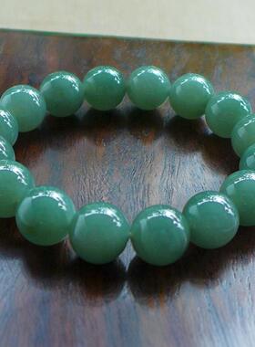 工厂直销348# A货好种蓝水绿果冻起胶细腻13mm圆珠翡翠手链