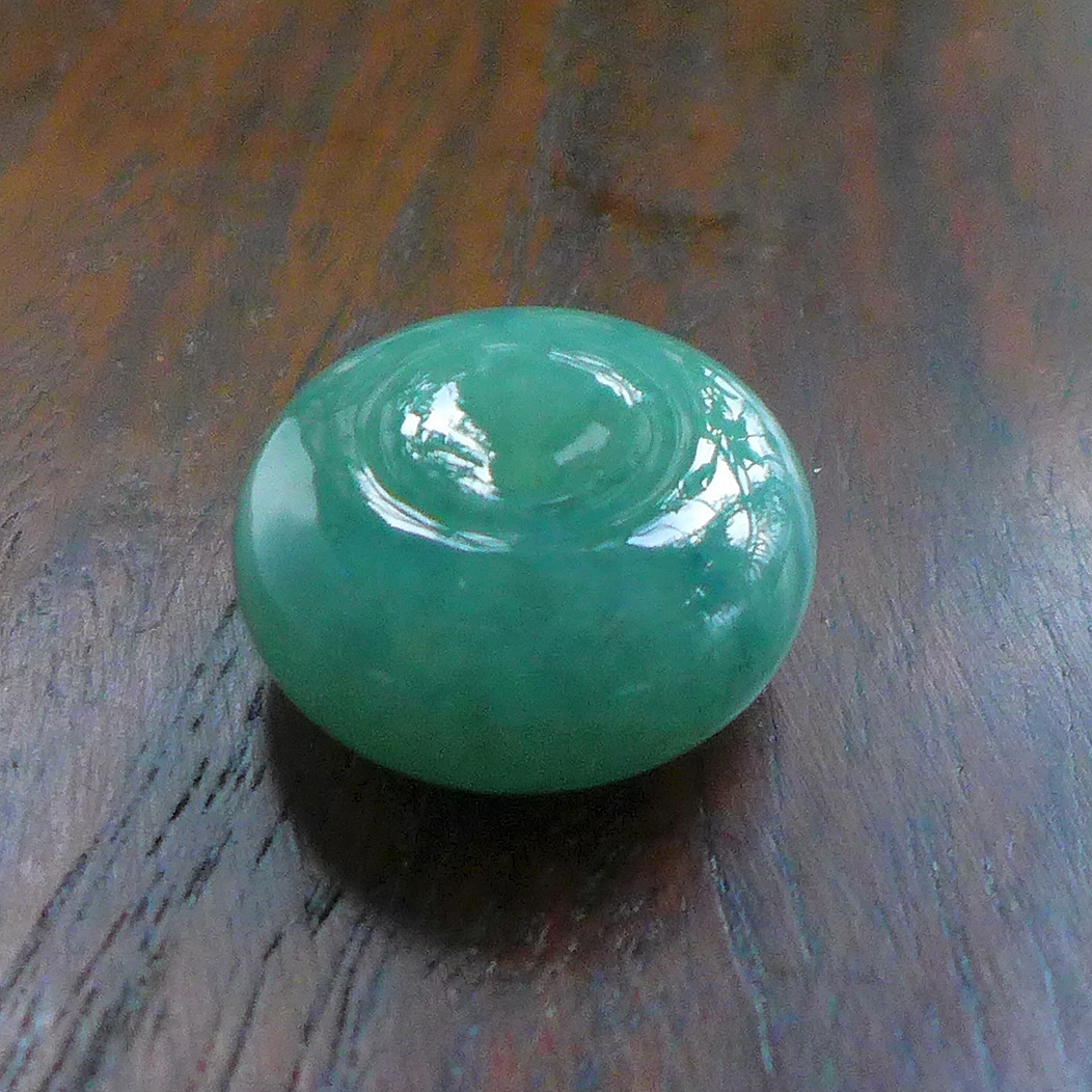 工厂直销149# A货老种满蓝水绿果冻起胶饱满小胖墩平安扣翡翠吊坠