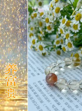 养富贵｜天然净体巴西黄水晶金太阳多宝纯银手链 朴蝉