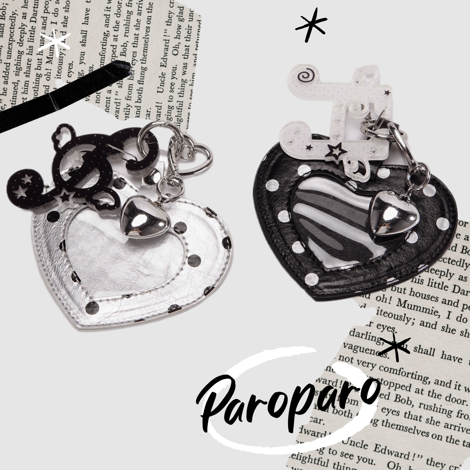 ParoParo爱心波点！25新款原创油蜡皮吧唧套精致包包挂件装饰包挂