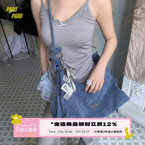 ParoParo松弛浅春系！新款慵懒风软皮云朵HOBO单肩流浪包托特包