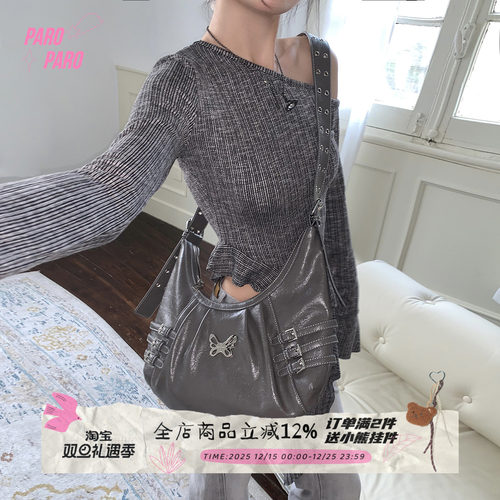 斜挎包托特包复古机车慵懒风