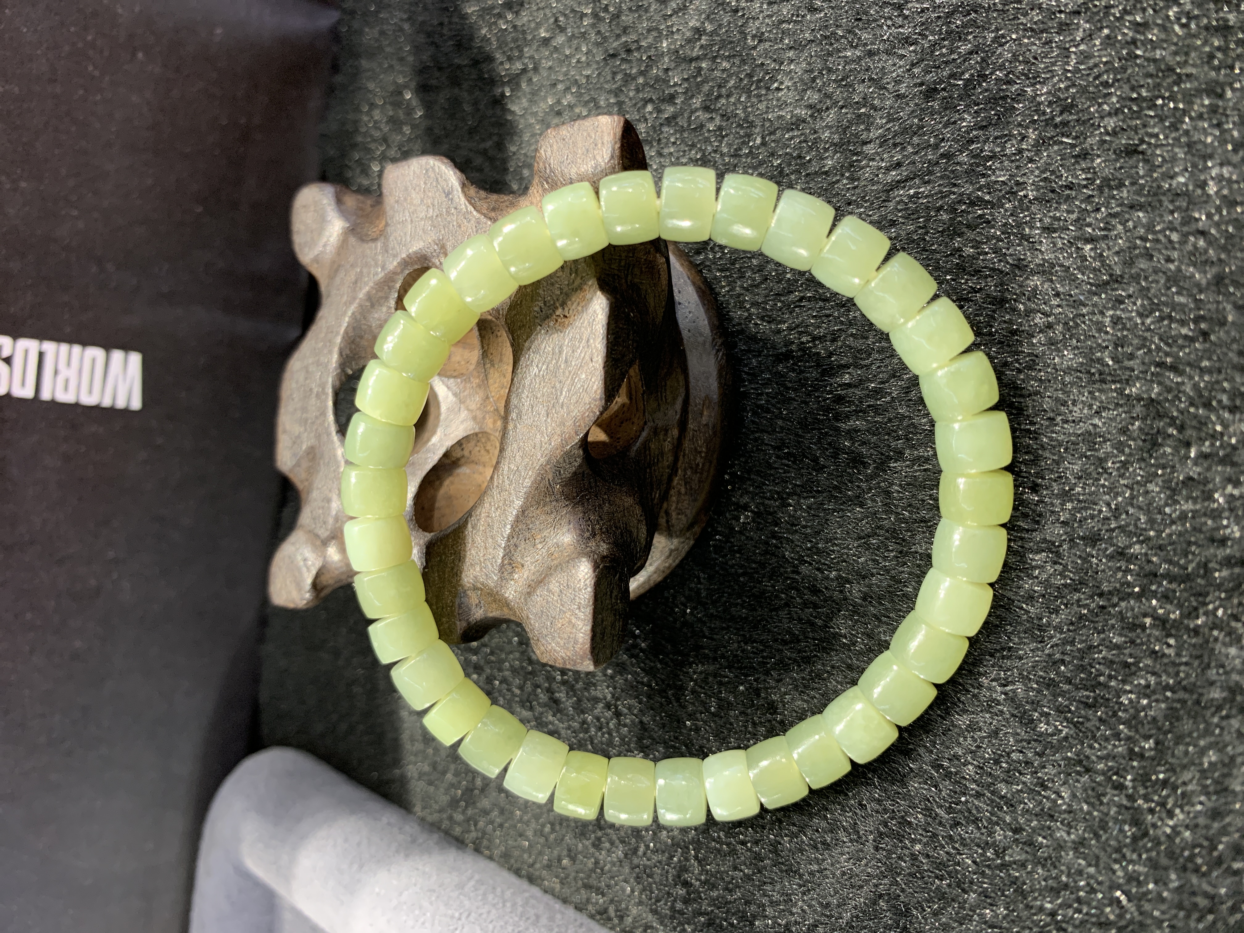 和田玉黄口料药片手串串珠可diy饰品配饰6mm