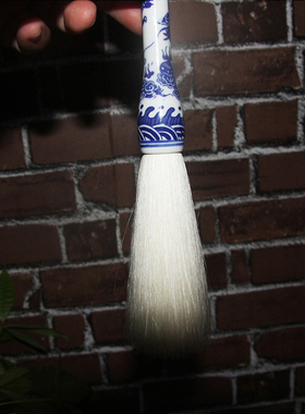 青花瓷优质细嫩光锋纯羊毫毛笔行家毛笔长锋软毫毛笔善琏湖笔