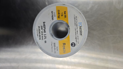 Kester 24-6040-0018 Solder Wire, Rosin Core, Leaded, Sn60Pb4