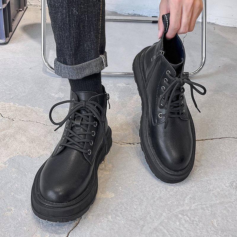 软底软面马丁靴工装靴冬季