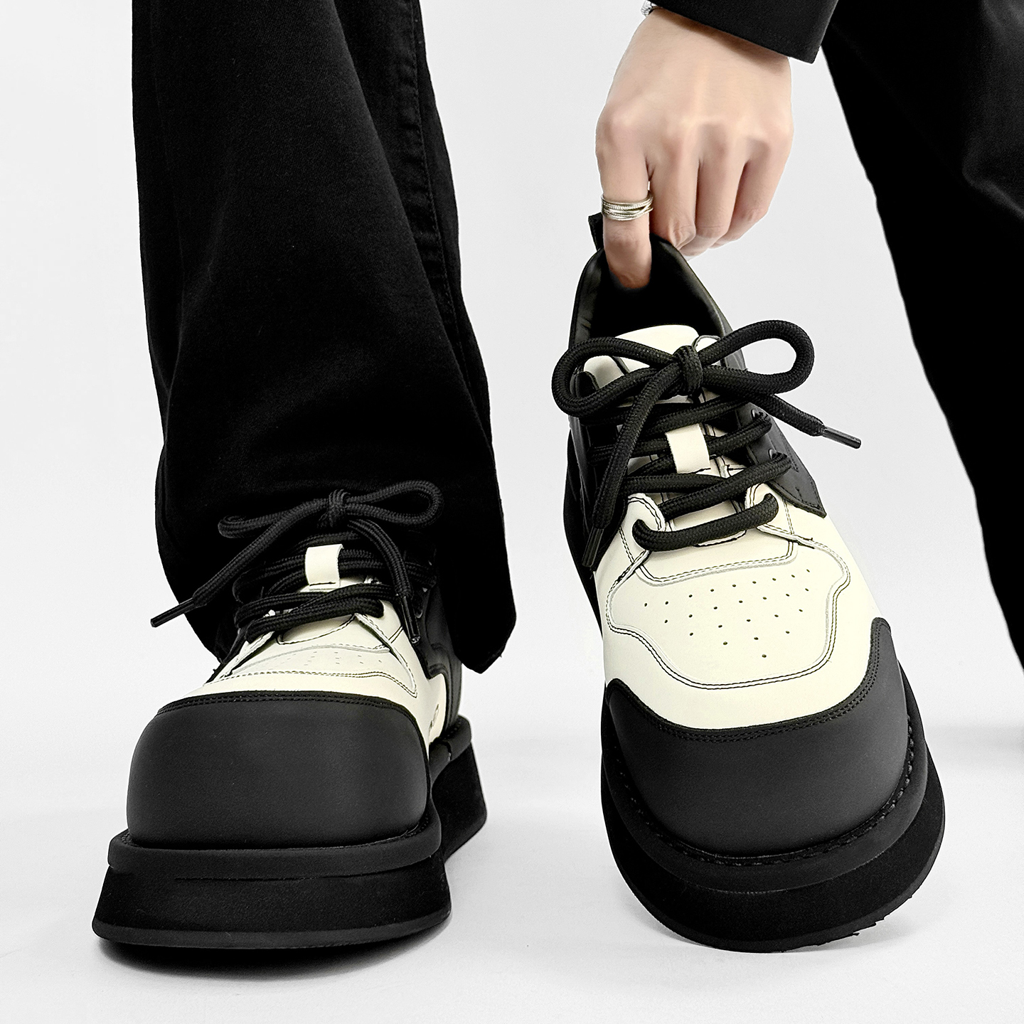 小众设计感大头德比鞋男增高皮鞋潮高级感发型师新款鞋子cleanfit