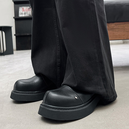 魔术贴巴黎德比鞋男高级感皮鞋