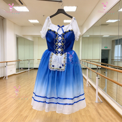 丹艺简易芭蕾舞吉赛尔演出服蓬蓬长纱裙比赛服表演服专业定制