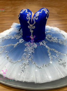 丹艺简易芭蕾舞蓝鸟浅蓝色盘裙tutu裙表演服比赛服舞台专业定制