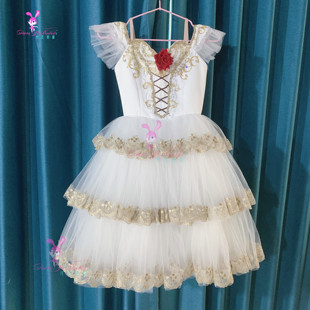 丹艺西班牙扇子舞唐吉柯德芭蕾演出服长纱裙比赛服表演裙专业定制