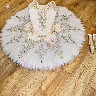 丹艺白色帕吉塔芭蕾舞裙演出服盘裙tutu裙比赛服表演服专业定制