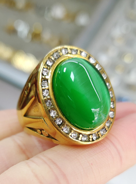 猫眼石戒指民族风情侣