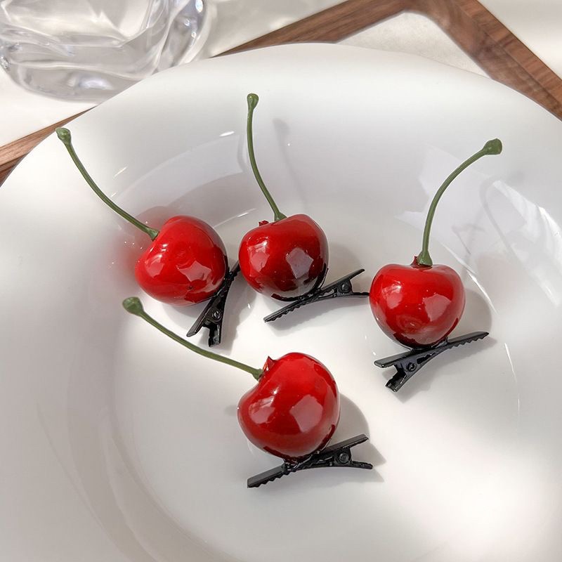 3-30甜美女仿真樱桃发夹碎发夹