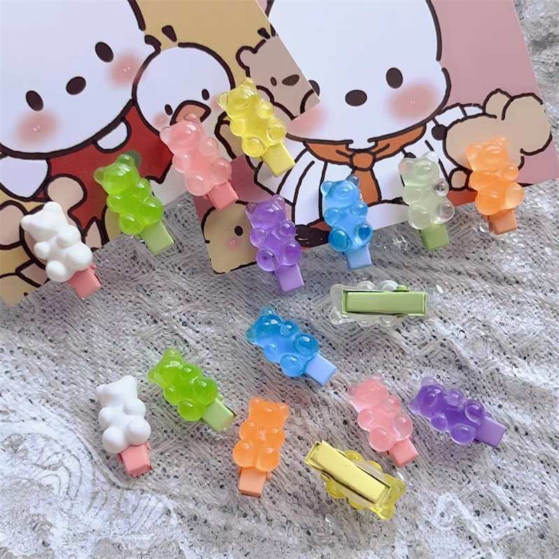 发夹亚克力可爱糖果小熊小号