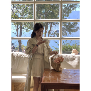 女韩系温柔荷叶边收腰内搭外穿长袖 白色衬衫 上衣 山茶花季 Miao