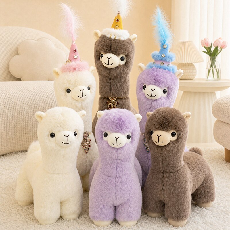 可爱羊驼公仔毛绒玩具新疆帽子小羊娃娃女生抱着玩偶儿童礼物