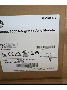 2094-BC02-M02-S 全新 Kinetix6000驱动组件 400VAC 2094BC02M02S
