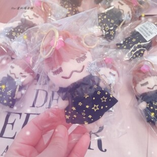 日本REEFUR梨花娃娃小仙女丸子头小黑裙天使包挂钥匙扣挂件 现货