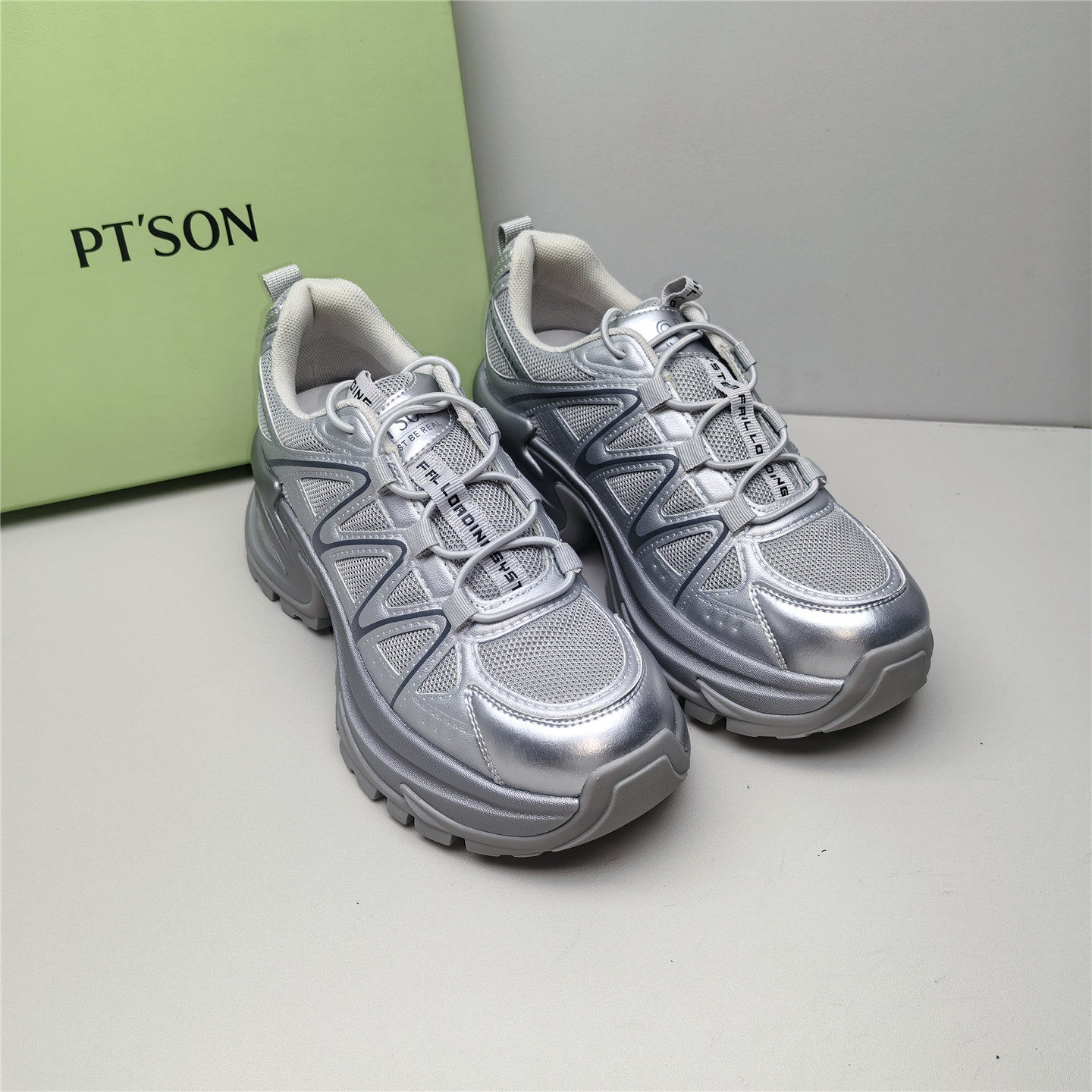 PT'SON/百田森商场正品撤柜春季厚底轻便透气型女款老爹鞋