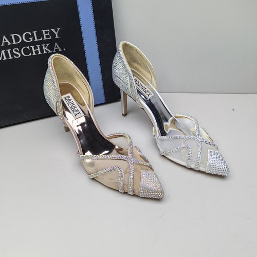 Badgley Mischka百吉利米西卡换季清仓时尚水钻网纱镂空时装女鞋