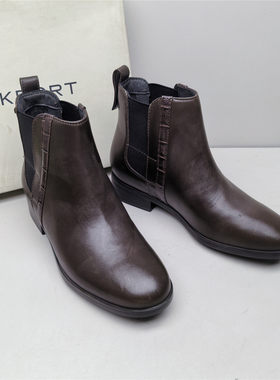 Rockport/乐步正品撤柜亏本清仓休闲时尚牛皮女秋冬短靴M版微瑕