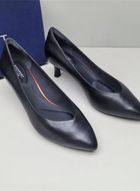 Rockport/乐步正品撤柜清仓尖头细跟通勤风百搭羊皮女鞋W版偏大