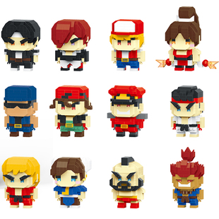 微颗粒积木成人拼装玩具机动战士机器人街头霸王格斗人物公仔人偶