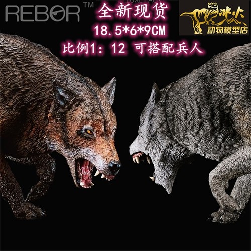 模型史前动物REBORPVC摆件恐狼