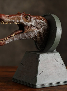 本心楠改侏罗纪恐龙脊背龙头雕像带强磁冰箱贴创意摆件现货