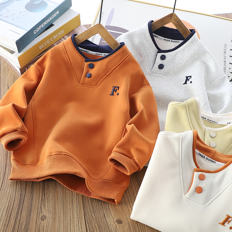 男童卫衣春装2025新款中大童韩版宽松上衣长袖打底儿童套头衫洋气