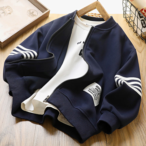 春秋款儿童棒球服外套洋气百搭