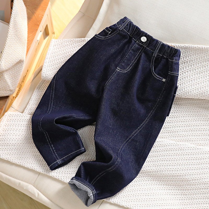 男童牛仔裤韩版儿童裤子秋装2025新款春秋中大童休闲帅气男孩长裤
