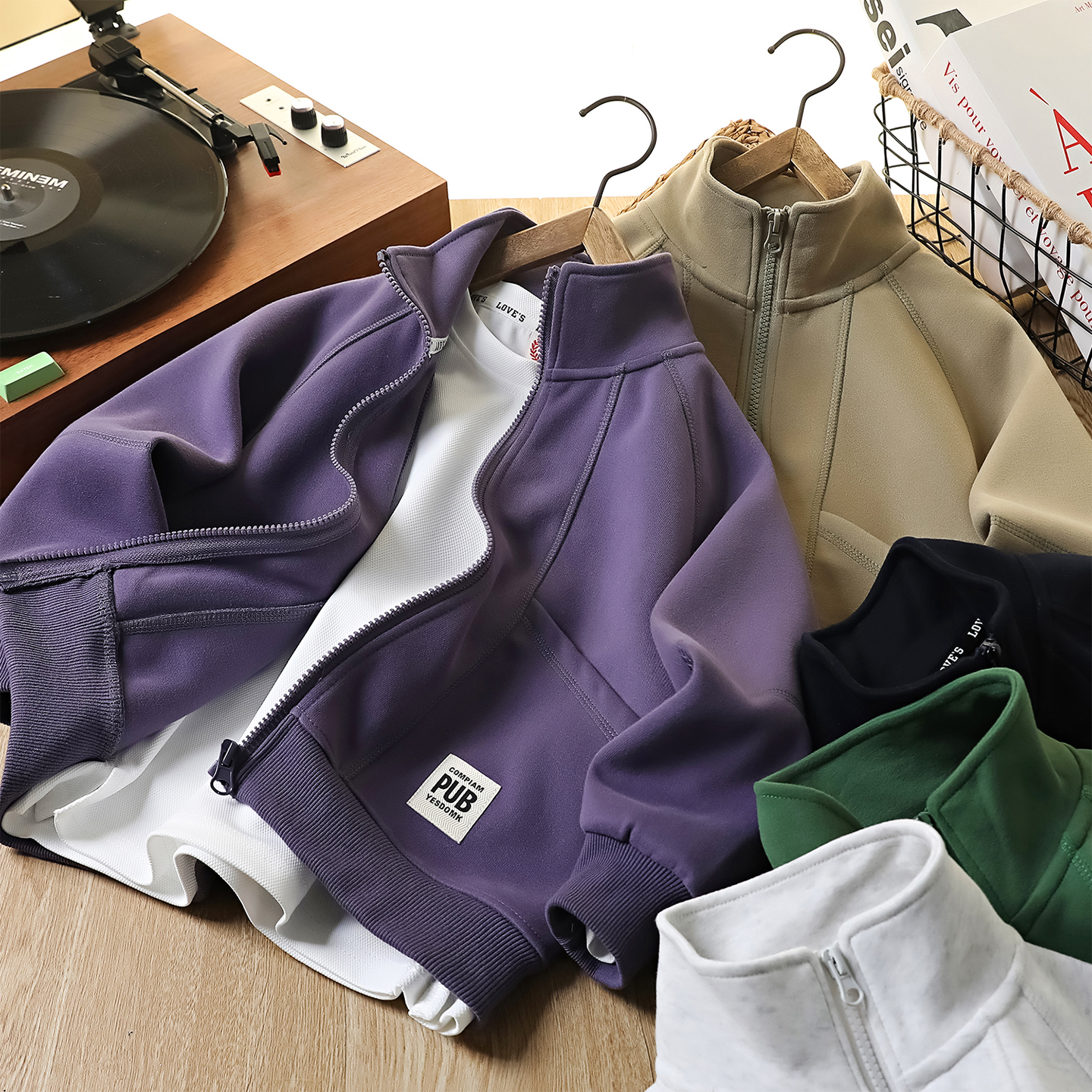 男童外套儿童休闲立领卫衣春秋款