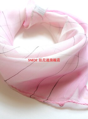 真丝小方巾乔其纱小丝巾