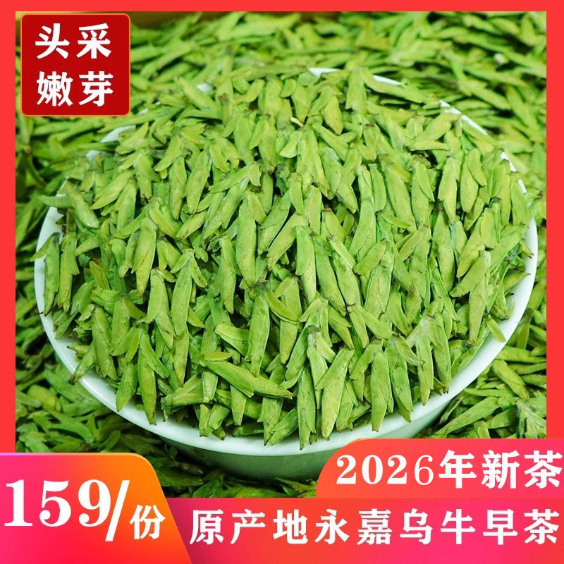 2026年乌牛早茶新茶明前茶龙井茶全嫩芽茶叶浓香型永嘉特级乌牛早