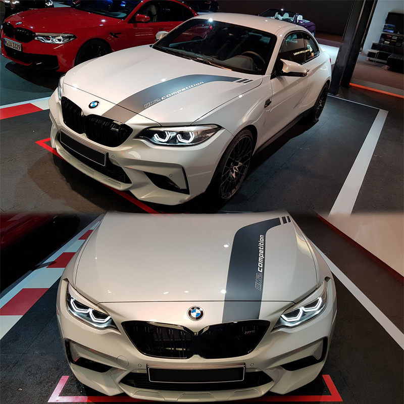 适用于宝马M2M4M51系2系新3系4系5系引擎盖车贴划痕遮挡改装拉花