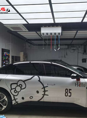 适用小鹏mo3P57个性卡通kitty猫车贴纸 极氪001阿维塔06车身拉花