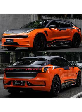 极氪001车身字母贴纸拉花ZEEKR车身熊猫改装拉花001侧裙贴画装饰