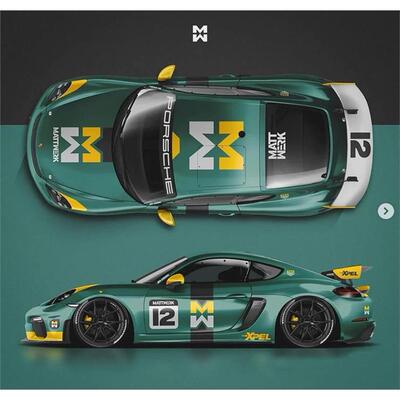 保时捷718车贴拉花GT2 911Boxster侧裙贴纸 GT3 Cayman GT4车身贴