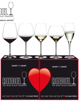 奥地利RIEDEL进口水晶玻璃大号红酒杯高脚杯家用葡萄酒杯礼盒套装