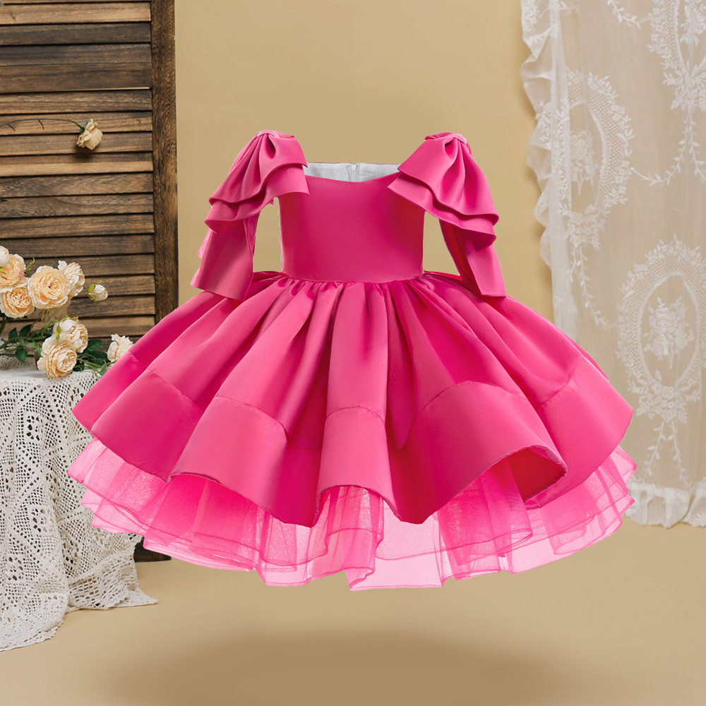 女童生日礼服女孩蓬蓬吊带公主裙