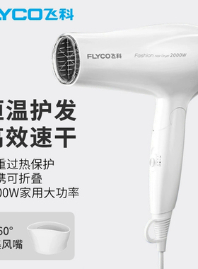 飞科折叠恒温护发大风力吹风机