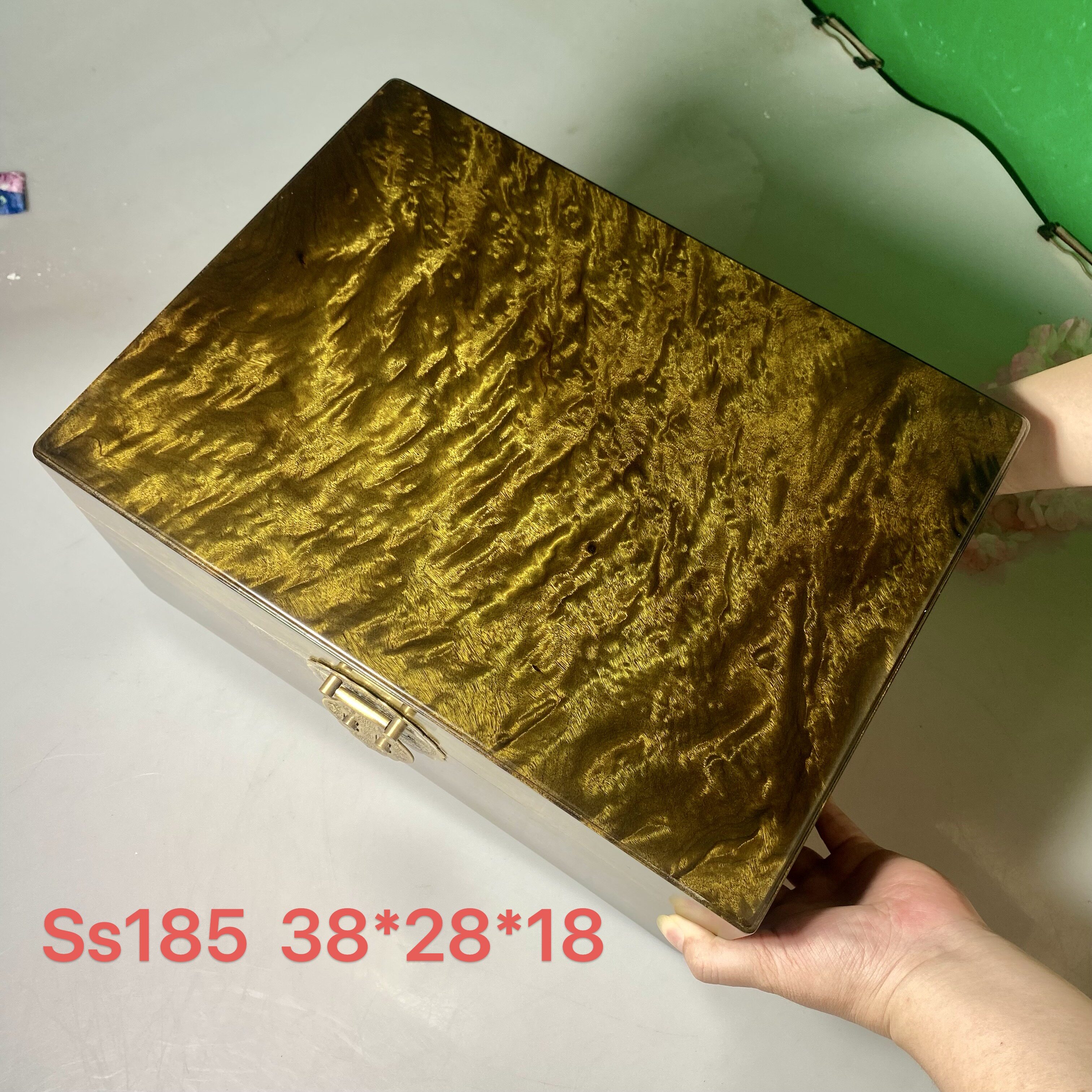 金丝楠木首饰盒阴沉木珠宝箱乌木金玉满堂收纳盒实木大尺寸饰品盒