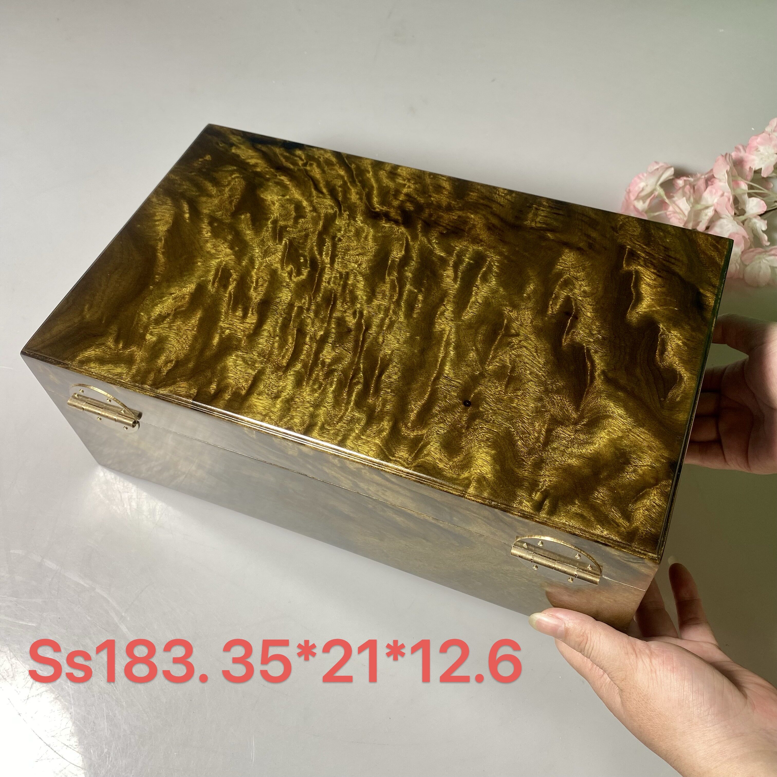 金丝楠木首饰盒阴沉木珠宝箱大尺寸彩礼箱乌木精品收纳盒实木箱子
